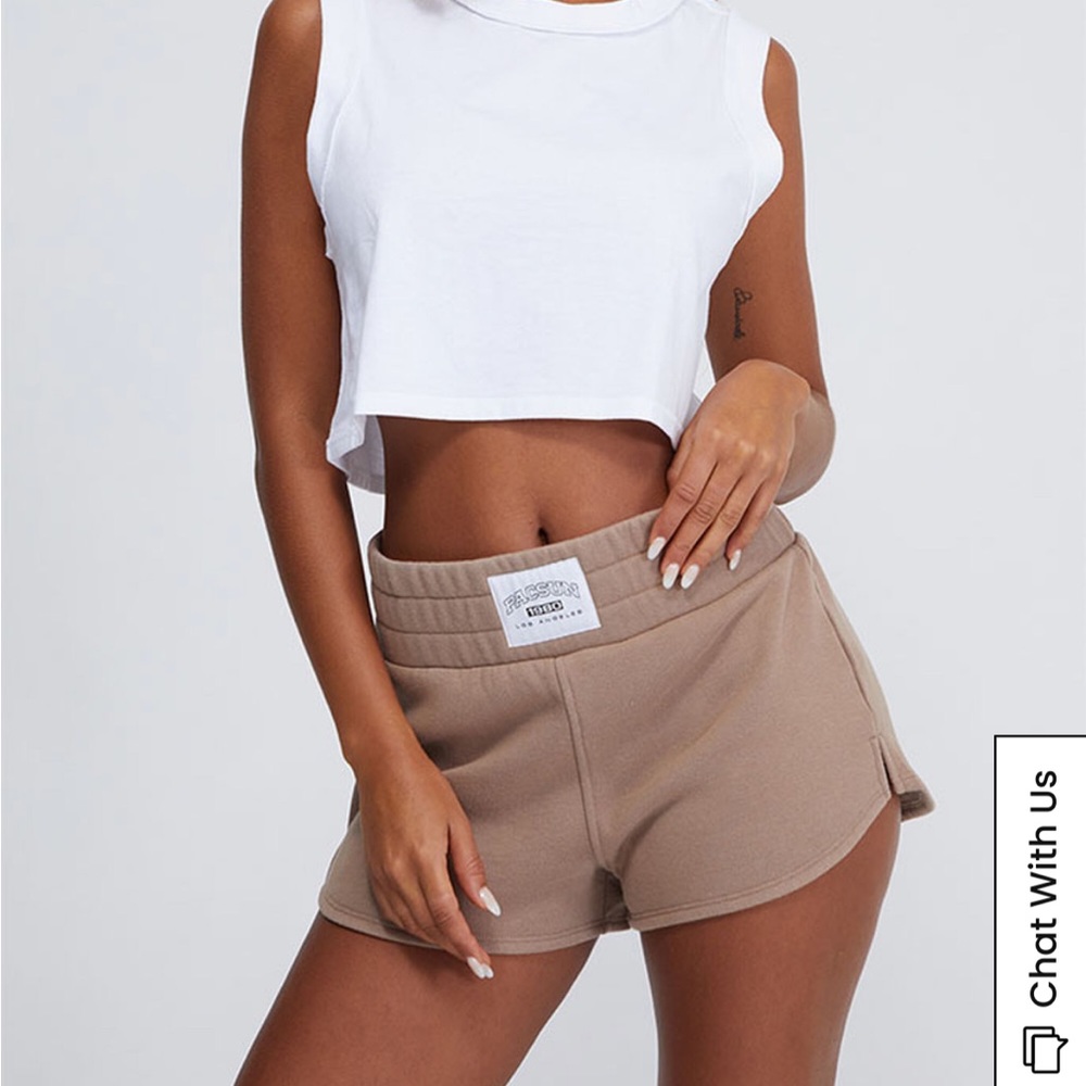 PACSUN Fleece Brown Sweat Shorts